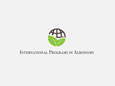 International Programs in Agronomy Branding branding breeding college globe graphic iowa state leaf logo mark plant university wordmark