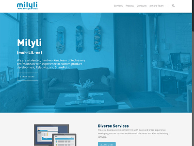 Milyli Landing Page illustration parallax redesign responsive site wordpress