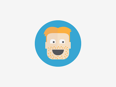 Tom flat illustration person red hair tom