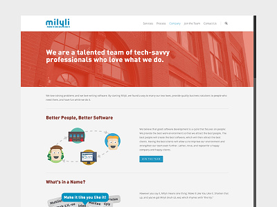 Milyli Company company illustration layout page parallax responsive site wordpress