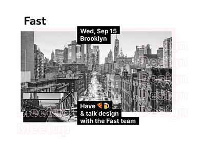 Fast NY Pizza Party Design Meetup design e commerce event fintech product