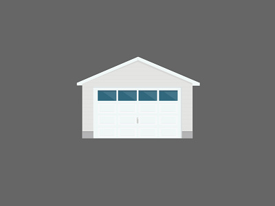 Garage flat garage geometric icon illustration startup