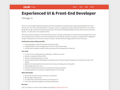 Front-End Dev code dev end front interface job page post ui user