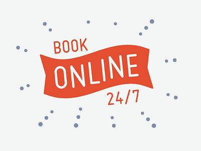 Book Online 24/7 247 anytime book illustration online radial ribbon type