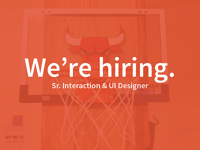 We're hiring. designer hiring interaction new team ui