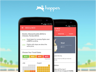 Hopper for Android airfare android app flights hopper mobile predictions
