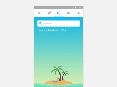 Android Search android app flight illustration search trip ui