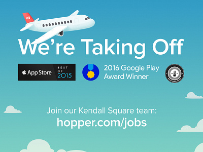 We're Taking Off android app hiring ios job mobile print product travel