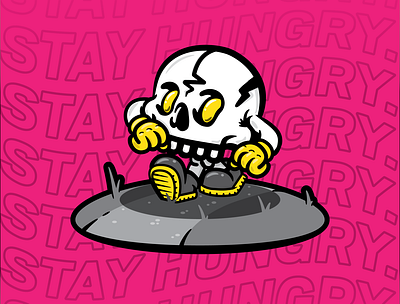 Skullboi - Stay Hungry design illustration typography vector