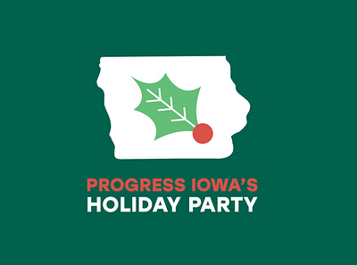 Progress Iowa Holiday Party 2019 branding