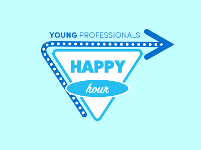 Young Professional Happy Hour design typography