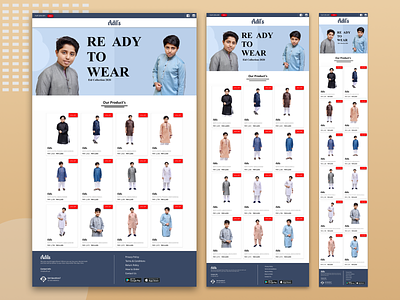 Cloth E-Commerce Product Showcase Website adils animaapp animation child cloth netroz page sketch sketchapp website