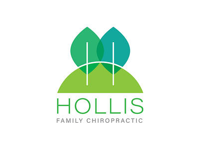 Logo for family chiropractic in a farm/orchard community flat logo green logo logo tree logo