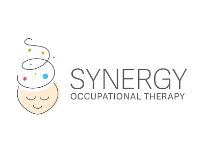 Logo for pediatric occupational therapist children logo pediatrics therapy thoughtful