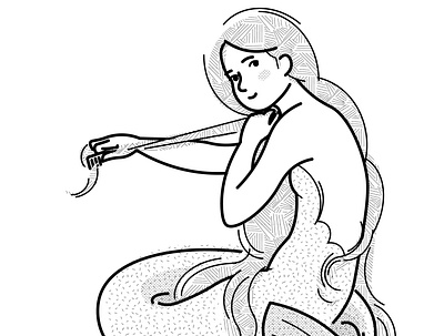 Mermaid editorial illustration illustration vector vector illustration