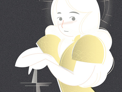 the saint cartooon character design character illustration editorial illustration female illustration vector illustration