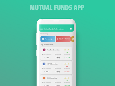 Mutual funds App UI Concept design human centered design mobile app mobile app design mobile application mobile design mobile ui user experience user interface