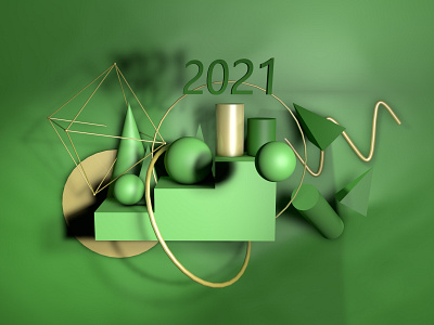 green 3d art c4d color design graphic inspiration shape visual