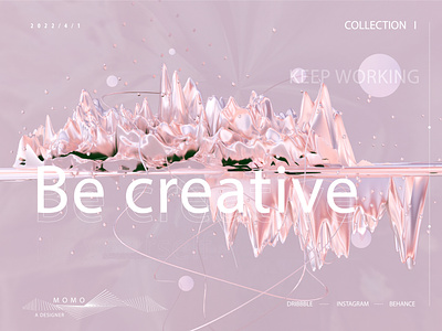 The pink 3d c4d color design graphic inspiration pink shape visual
