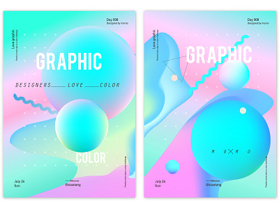 A Poster A Day 08 color design dot graphic inspiration rgb shape ux visual