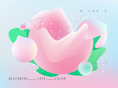 PINK color graphic inspiration line rgb shape ux visual