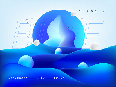Blue blue color graphic inspiration shape visual