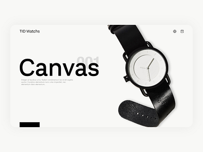 TID Watches Hero adobe xd hero section landing page minimal premium product type typography ui uidesign watch watches web