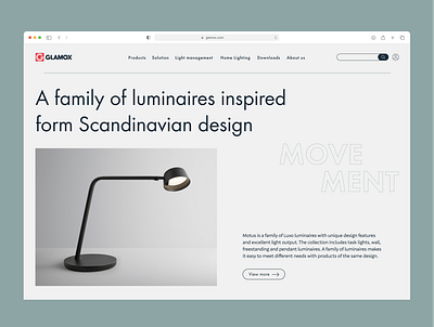 Luxo motus website redesign clean furniture furniture website landing landing page light website minimal web design motus redesign typography ui web website