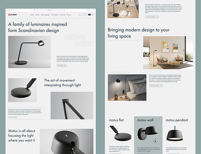 Motus website redesign typography website