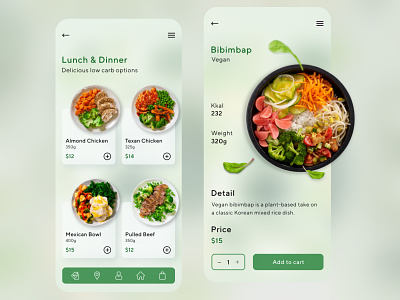 Food Mobile App asian food blur clean cooking delivery app ecommerce healthy food interface ios app design minimal mobile app design product design restaurant app ui ux