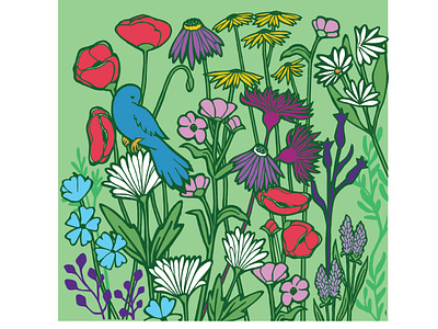 Wildflowers Mural Design