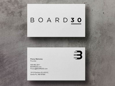 BOARD30 Business Card blackandwhite board30 brand branding businesscard fitness lettering letterpress letterpressed logo stationary typogaphy