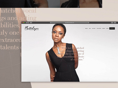 MATTILYN Website actress branding design lettering personal personalbrand websidedesign website website builder