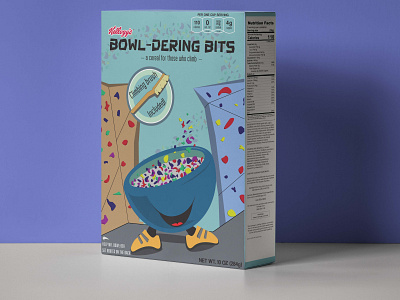 Bowl-dering Bits | A Cereal for Those Who Climb design graphic design illustration package package design photoshop vector