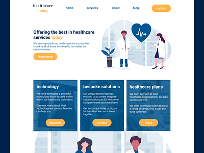 Healthcare Landing Page 003 100daychallenge daily ui figma healthcare undraw web design