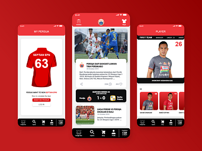 PERSIJA Conceptual Design app design ui ux