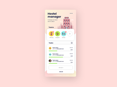 Hostel manager app design mobile app ui ux
