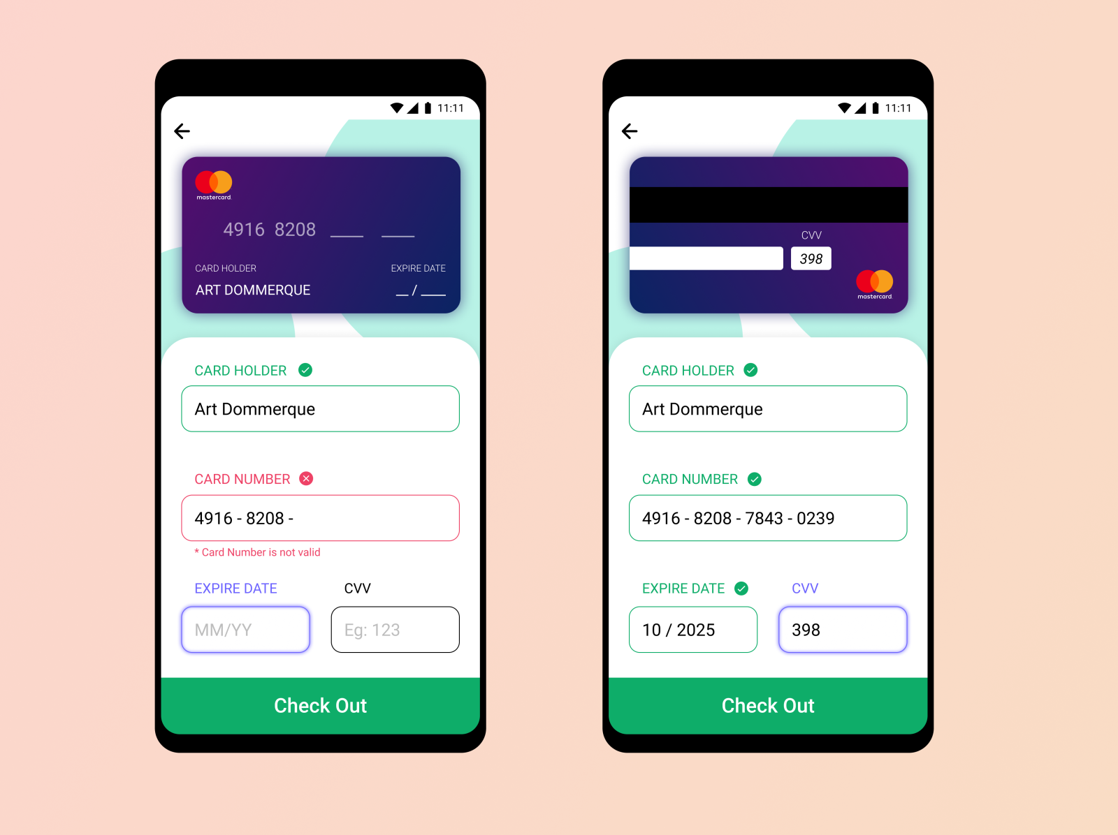 Credit Card Checkout by Gurjot Singh on Dribbble