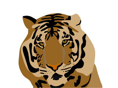 Tiger animal design digital drawing digital illustration illustration procreate tiger