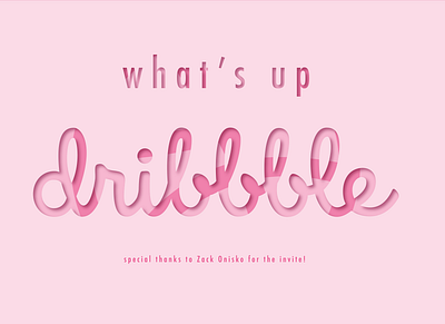 What's up Dribbble? design first shots illustration illustrator layers papercut typography