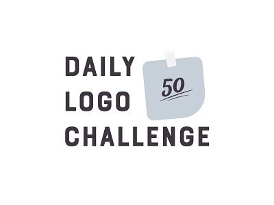 Daily Logo Challenge 50 branding dailylogochallenge day design icon illustrator logo minimal sticky notes typography vector