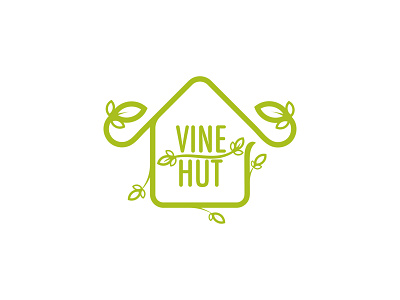Vine Hut branding design hut illustrator logo minimal vector vine