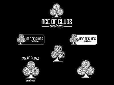 Ace of Clubs customs ace branding car cards clubs customs design illustration illustrator logo minimal rims vector wheel