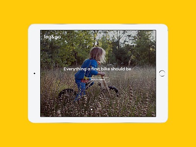 Website for Leg&Go modular balance bike bike fullscreen fun ipad kids web website