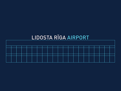 Riga International Airport entrance airport blueprint brand branding corporate identity riga signage typography