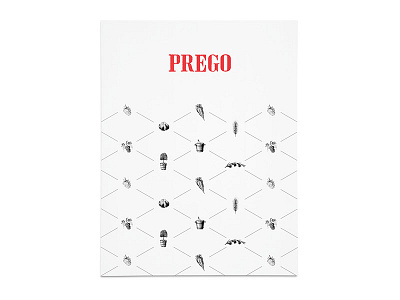 Menu for restaurant Prego design logo menu pattern restaurant
