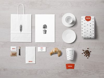 Branding concept for restaurant Prego branding identity logo menu pattern restaurant