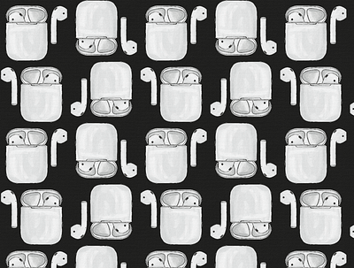 airpods airpod airpod pattern airpods android apple apple airpods apple inc design headphones illustration ios iphone logo merchandise design pattern sticker summer summer 2020 tshirt tshirtdesign