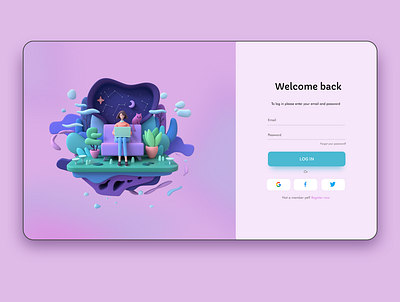 Welcome back concept concepts figma sign in ui ux uxui webdesign welcome screen