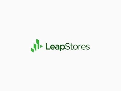 LeapStores - Logo graph green l l letter logo logogram store